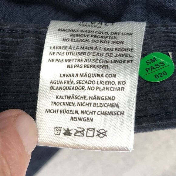 John Galt Womens Corduroy Pants Small Black Straight Leg Classic Casual Mid Rise - Picture 5 of 14